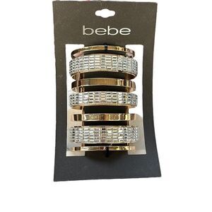 BEBE Womens Cuff Bracelet Elegant Gold Plated NWT